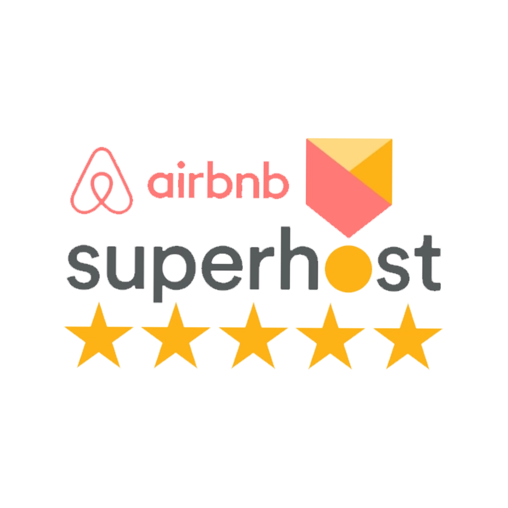 logotipo do airbnb superhost 5 stars